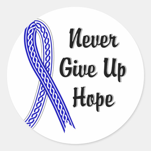 Celtic Never Give Up Hope ALS Classic Round Sticker (Front)