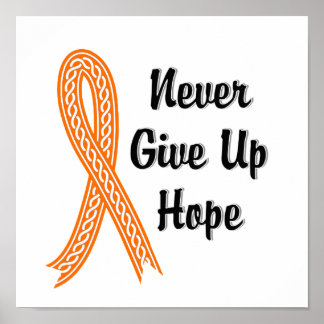 Celtic Never Give Up Hope Leukaemia Poster