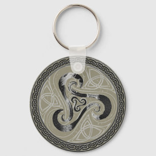 Celtic node trailer, celtic Triskele Key Ring