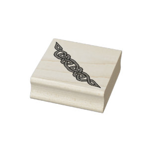 Celtic, Nordic braided corner/side  knot Rubber Stamp
