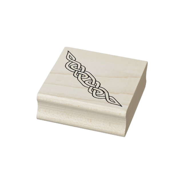 Celtic, Nordic braided corner/side  knot Rubber Stamp (Stamp)