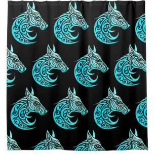 Celtic Nordic Winter Fox Shower Curtain