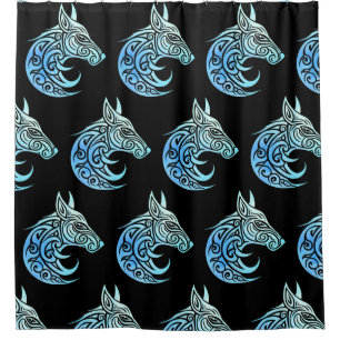 Celtic Nordic Winter Fox Shower Curtain
