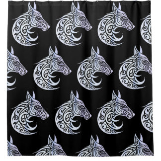 Celtic Nordic Winter Fox Shower Curtain
