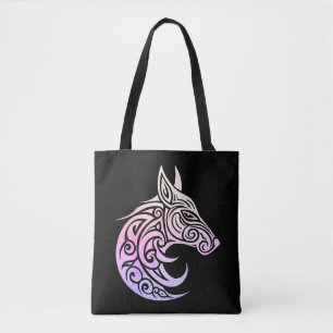 Celtic Nordic Winter Fox Tote Bag