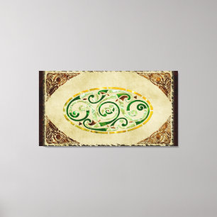 Celtic Old Traditional Folk Art Canvas Print