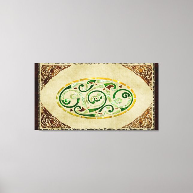 Celtic Old Traditional Folk Art Canvas Print (Front)