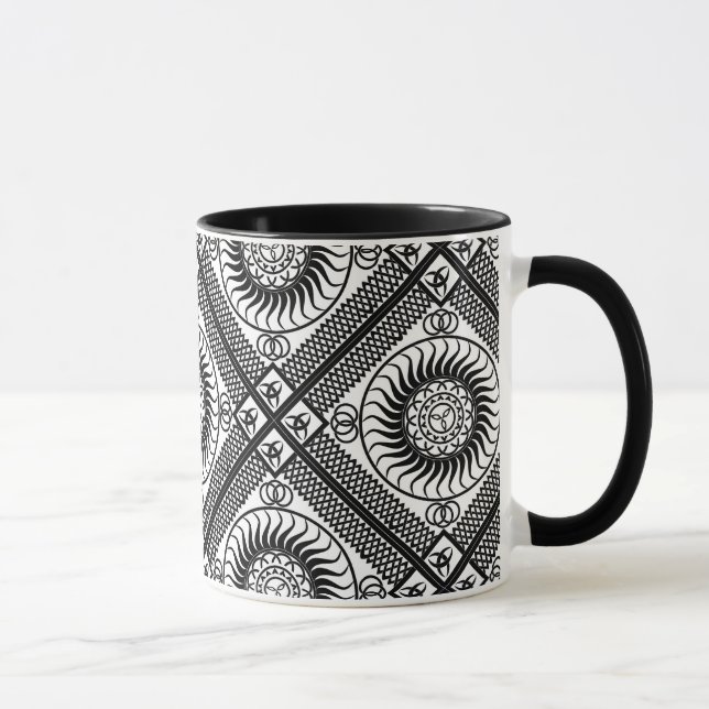 Celtic ornament diagonal mug (Right)