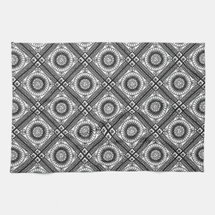 Celtic ornament diagonal tea towel