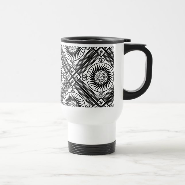 Celtic ornament diagonal travel mug (Right)