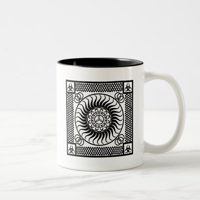 Celtic ornament Single Two-Tone Coffee Mug (Right)