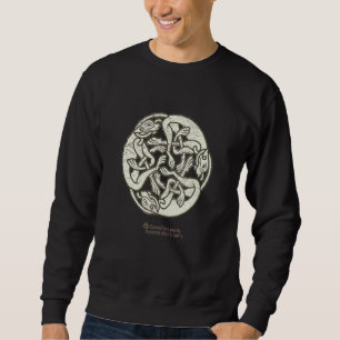 Celtic Ornament Three Dogs Zoomorphic Triskelion C Sweatshirt