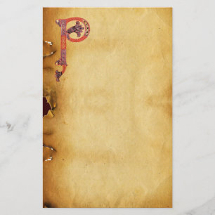 CELTIC P MONOGRAM PARCHMENT STATIONERY