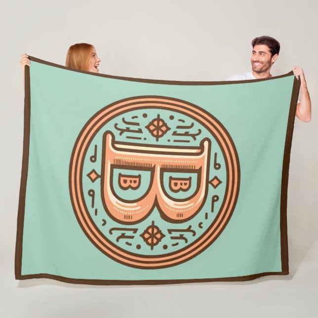 Celtic Pastel Letter "B" Large Fleece Blanket (In Situ)