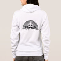 Celtic Peacocks Ladies Fleece Hoodie
