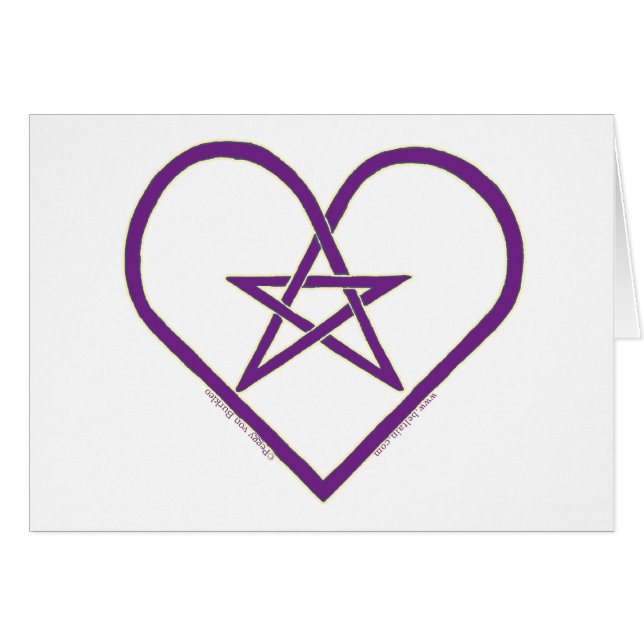 Celtic Pentacle Heart Design Cards (Front Horizontal)