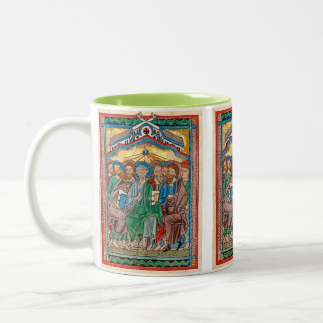 Celtic Pentecost Icon Two-Tone Coffee Mug (Left)