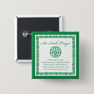 Celtic Prayer St. Patrick's Day 15 Cm Square Badge