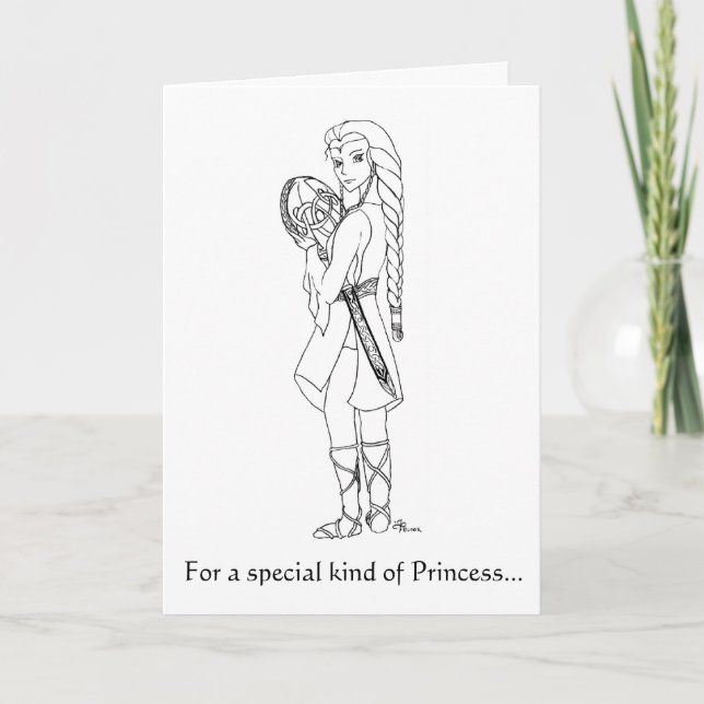 Celtic Princess Birthday Card (Front)