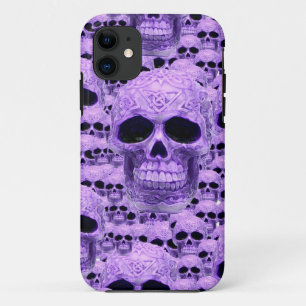 Celtic purple skull collage Case-Mate iPhone case