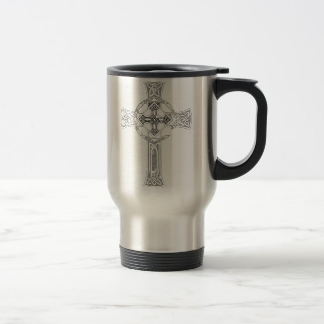 Celtic Quest "Cross" Travel Mug (Right)