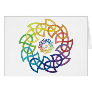 Celtic Rainbow Knotwork Rings