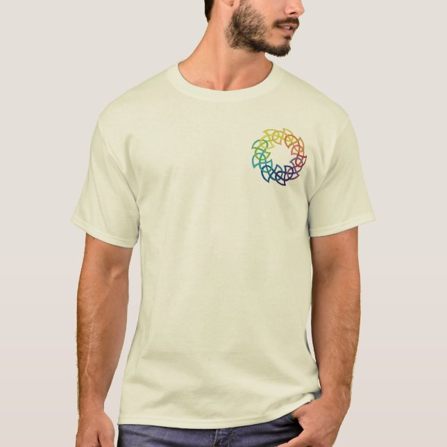 Celtic Rainbow Knotwork Rings T-Shirt (Front)