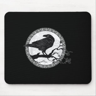 Celtic Raven Viking Wisdom Tattoo Art Mouse Pad