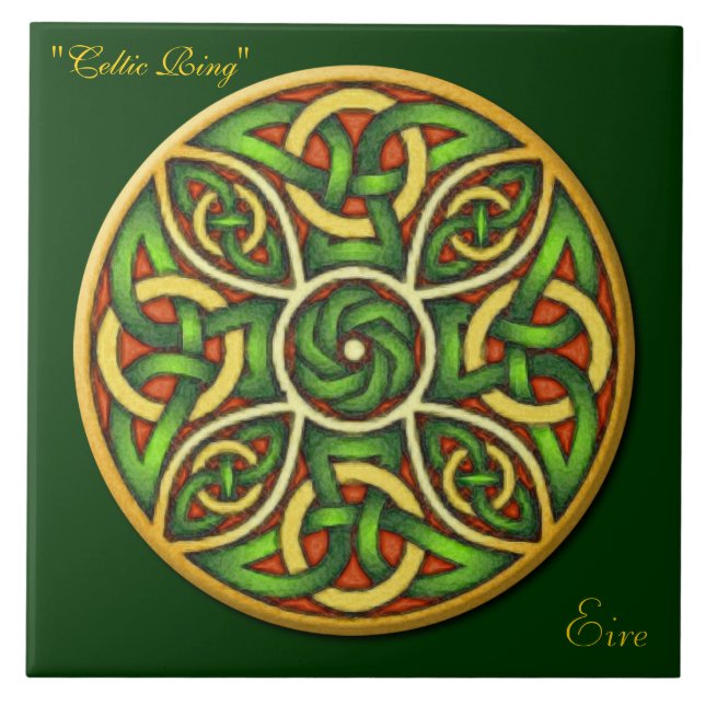 Celtic Ring Irish Knot  6' Art Tile (Front)