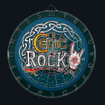 Celtic rock dartboard<br><div class="desc">If you like rock and Celtic music then you definitely like Celtic rock. With this dart target,  prepare yourself for a party of hell that will lead you,  beating drum,  into the heart of the Celtic nations.</div>