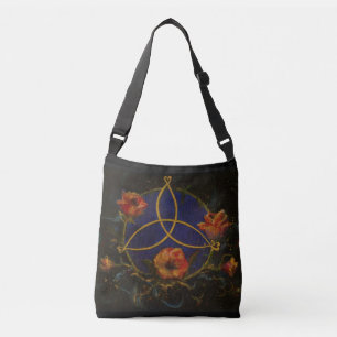 Celtic Rose Garden Night Knot Irish Maureen Girard Crossbody Bag