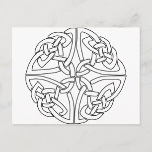celtic rose postcard
