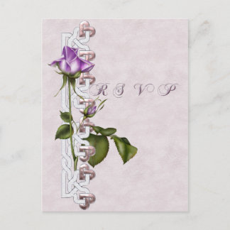 Celtic Rose RSVP Invitation Postcard