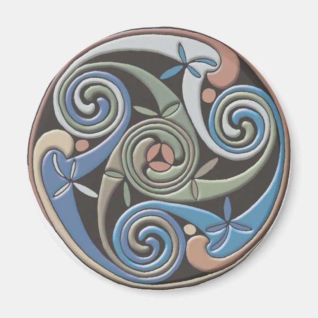 Celtic Round Design - Magnet (Front)