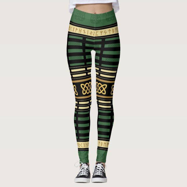 Celtic Runes 2 Leggings (Front)