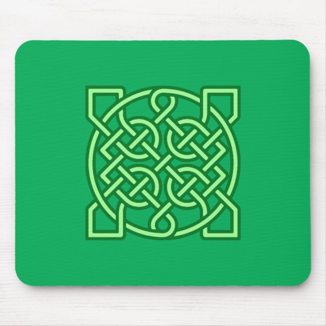Celtic Sailor's Knot, Emerald and Lime Green   Mouse Pad (Front)