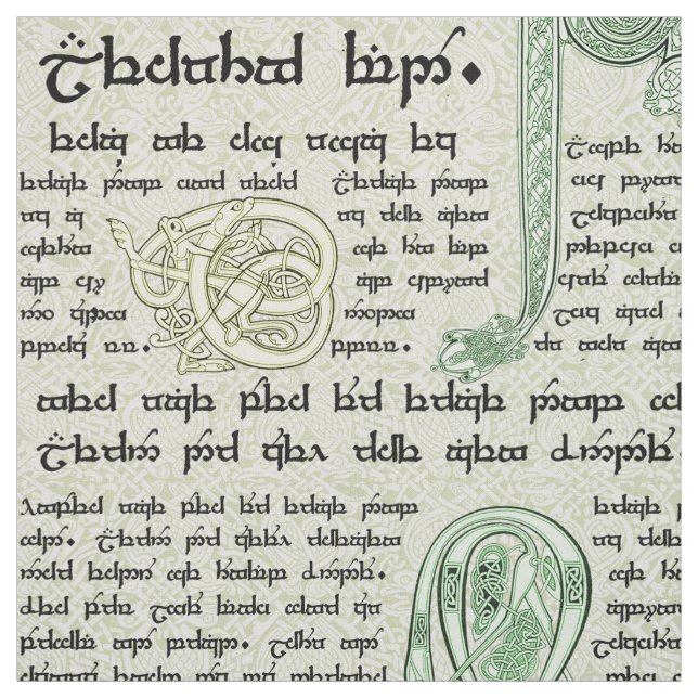 Celtic Sampler in Green Fabric (Swatch)