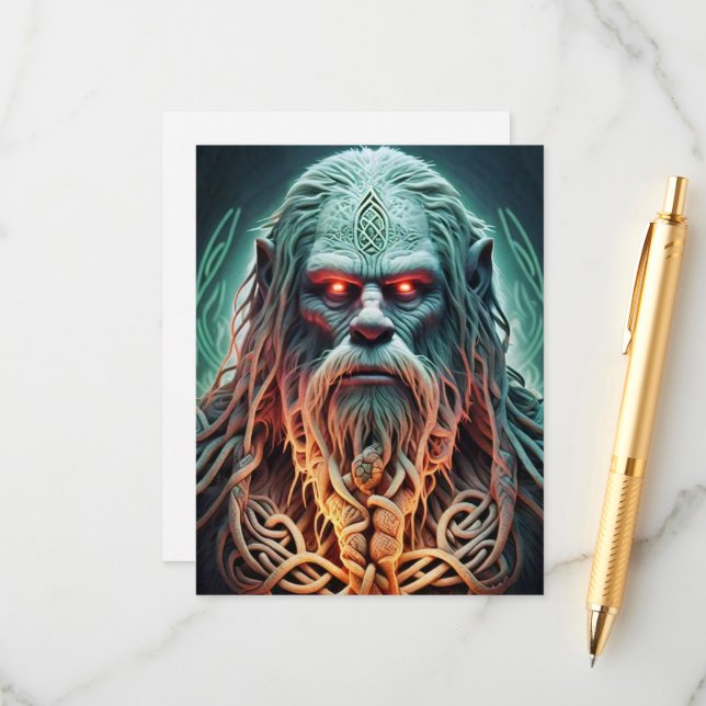 Celtic Sasquatch Enclosure Card (Front/Back In Situ)