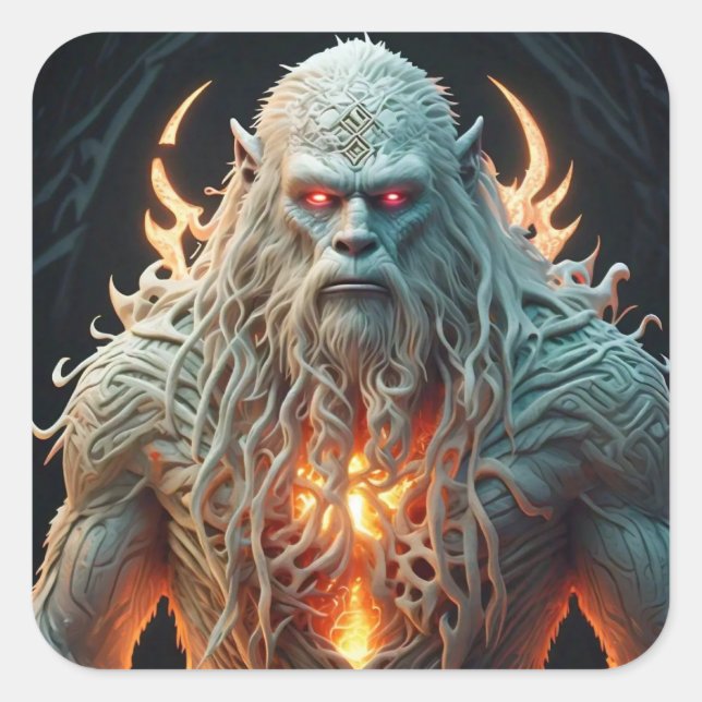 Celtic Sasquatch Square Sticker (Front)