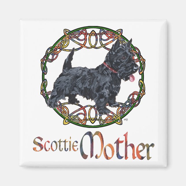 Celtic Scottish Terrier Mother Magnet (Front)