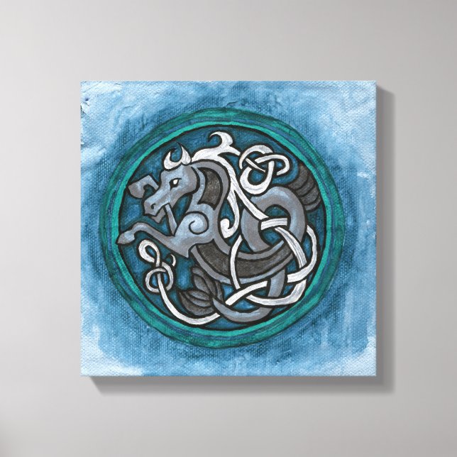 Celtic Sea Horse Canvas Print (Front)