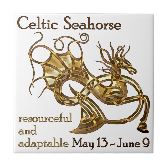 Celtic Seahorse Tile (Front)