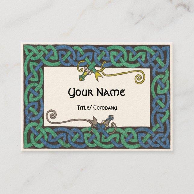 Celtic Serpent chubby business cards (Front)
