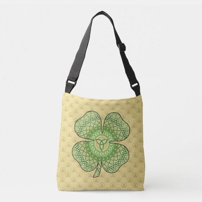 Celtic Shamrock All-Over-Print Bag (Front)