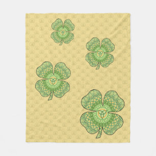 Celtic Shamrock Fleece Blanket