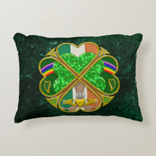 Celtic Shamrock Heritage Symbol Irish Inspired Decorative Cushion