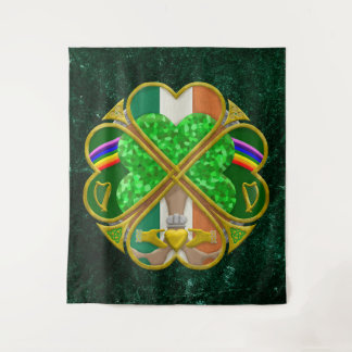 Celtic Shamrock Heritage Symbol Irish Inspired Tapestry
