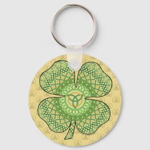 Celtic Shamrock Keychain