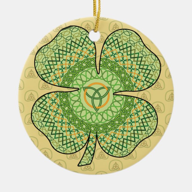 Celtic Shamrock Ornament (Front)