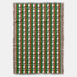Celtic Shamrock Pattern Throw Blanket